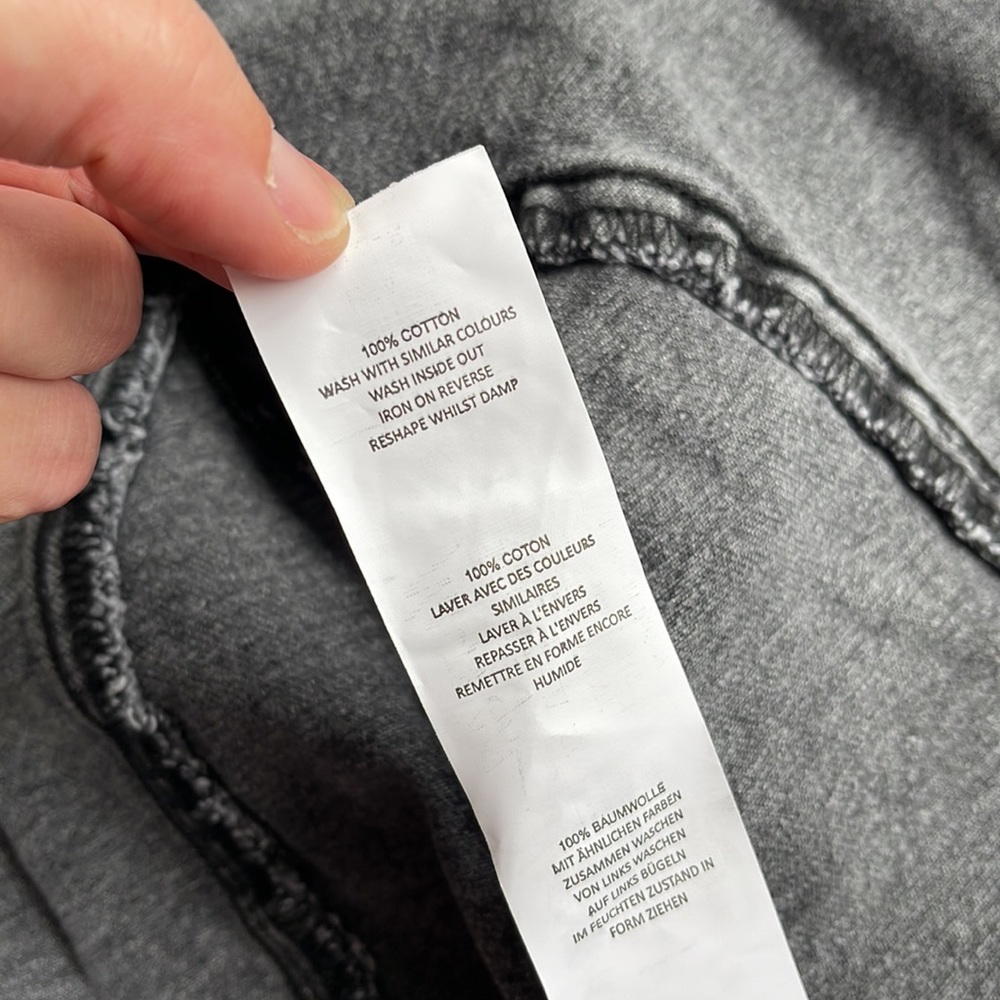 NASTY GAL | Collar Detail Denim Crop Top in Washed Black - Picture 9 of 10